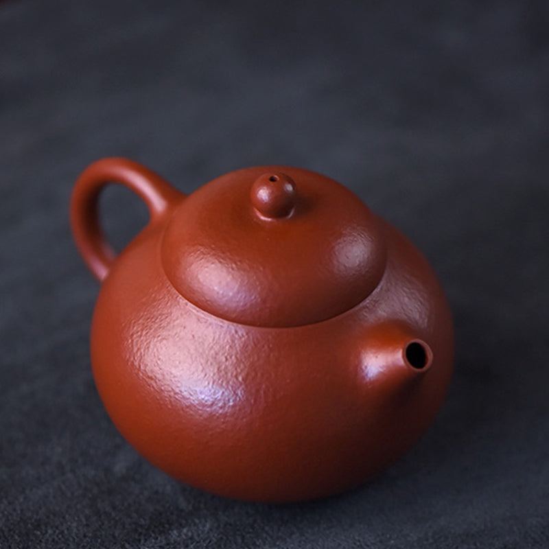 Tetera de kungfú de arcilla púrpura marrón Wen Dan hecha a mano con Buddha Stones Yixing
