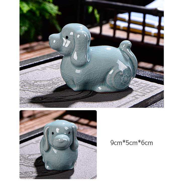 Buddha Stones zodiaco chino riqueza cerámica té mascota hogar estatuilla decoración