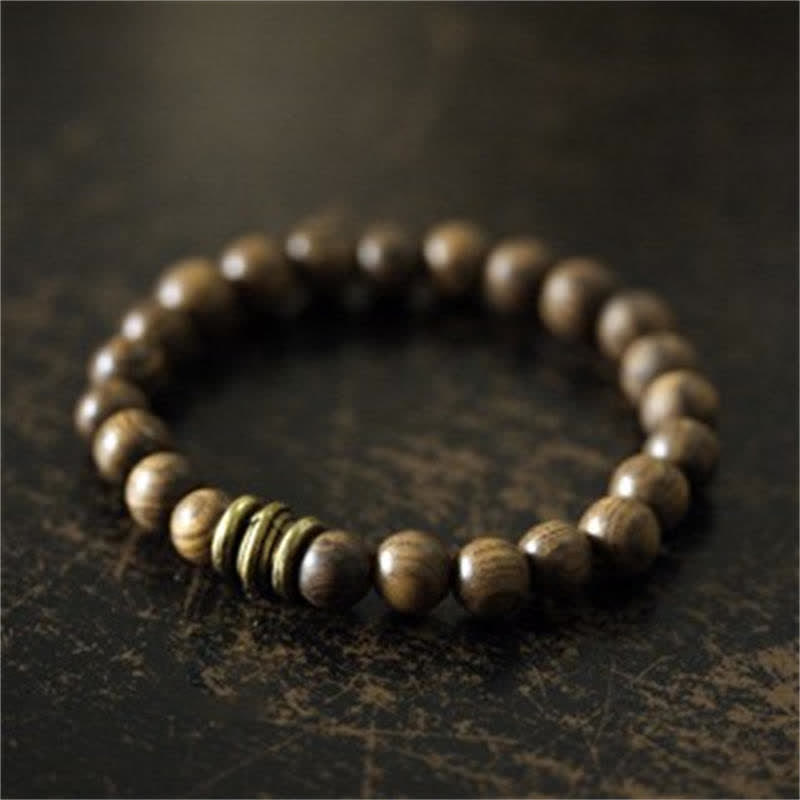 Pulsera de protección de sándalo tibetano con Buddha Stones - 17-17,5 cm - image 1