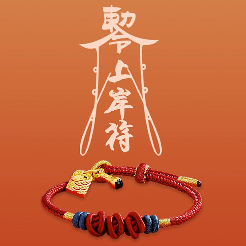 Pulsera trenzada con dije de pez Koi de plata de ley 925 con Buddha Stones
