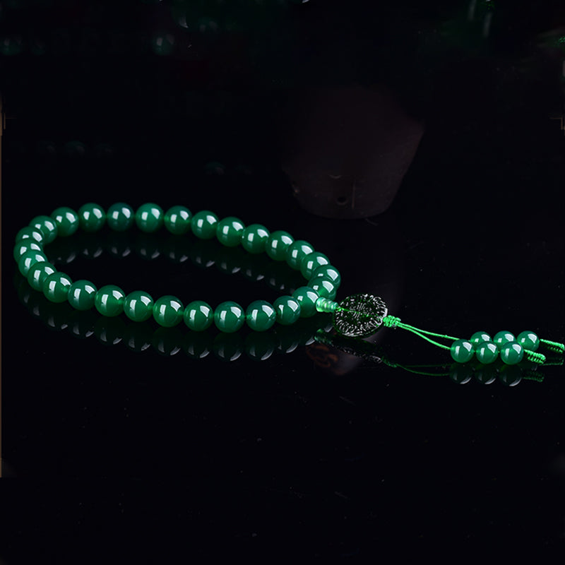 Ágata verde Natural muñeca Mala manifestación bolsillo Mala decoración del coche