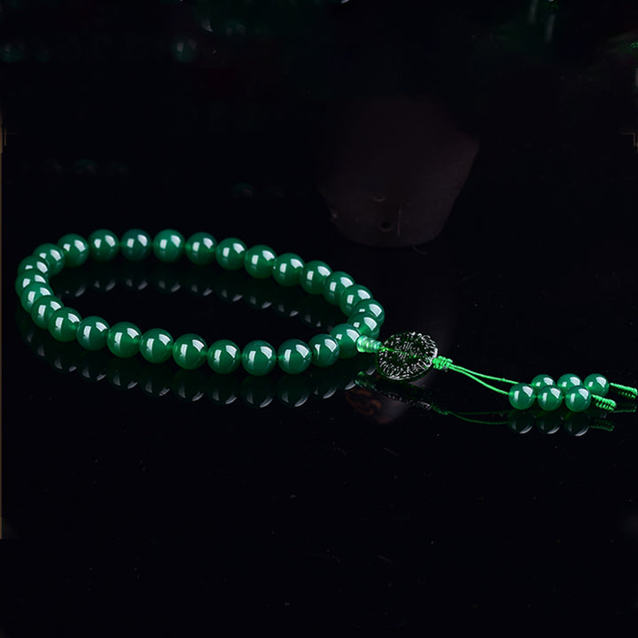 Ágata verde Natural muñeca Mala manifestación bolsillo Mala decoración del coche