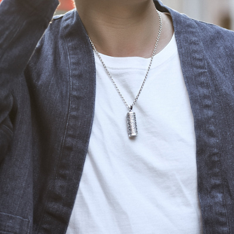 Colgante de collar de protección con seis palabras verdaderas de Buddha Stones