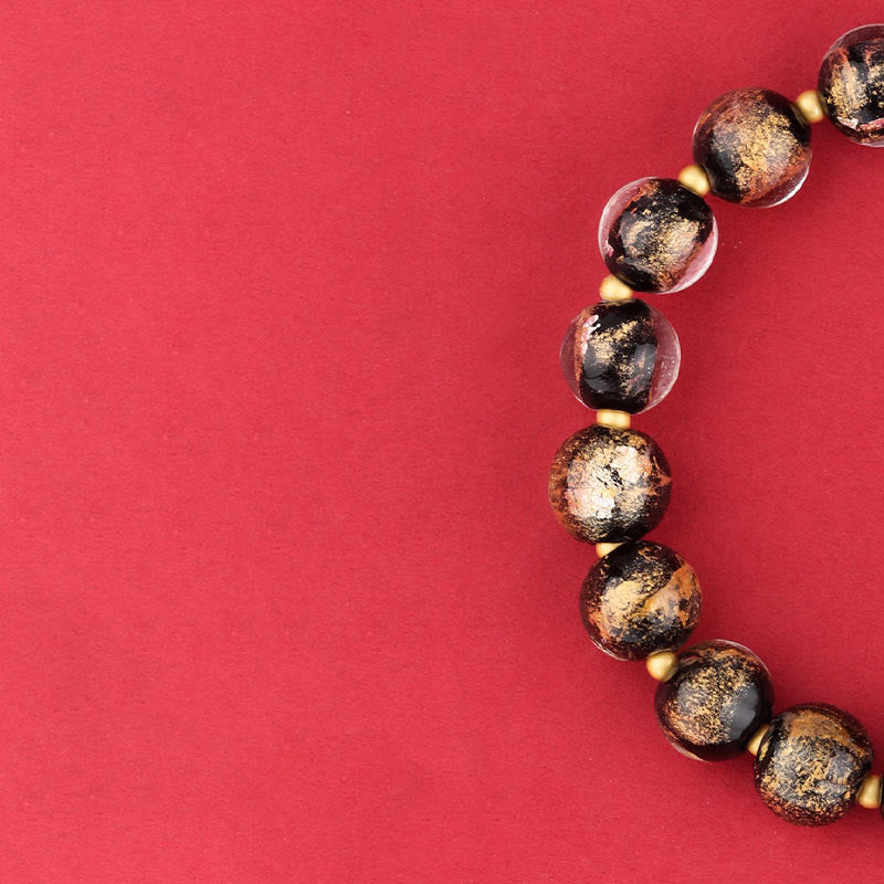 Buddha Stones Tíbet Om Mani Padme Hum Fu personaje calabaza encanto Lotus Liuli cuentas de vidrio pulsera de la suerte