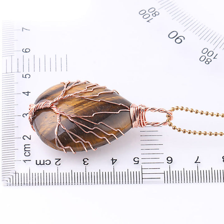 Collar con colgante de energía curativa, árbol de la vida, cristal de cuarzo Natural, Buddha Stones - image 13
