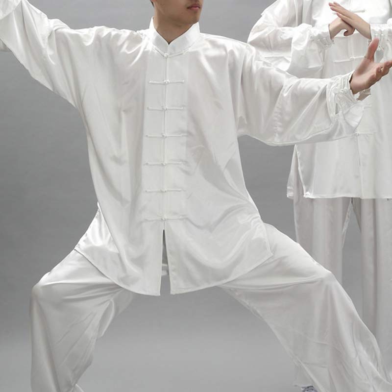 Conjunto de ropa unisex con patrón simple de Buddha Stones para meditación, oración, espiritualidad, tai chi, qigong y práctica - Blanco - 3XL- APTO PARA US./ UK/AU/ EU- 2XL - image 10