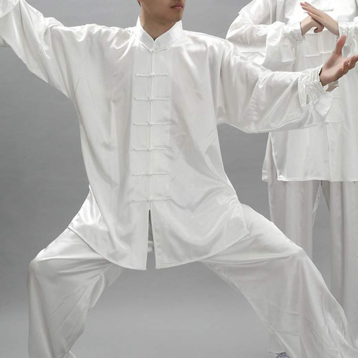 Conjunto de ropa unisex con patrón simple de Buddha Stones para meditación, oración, espiritualidad, tai chi, qigong y práctica - Blanco - 3XL- APTO PARA US./ UK/AU/ EU- 2XL - image 10