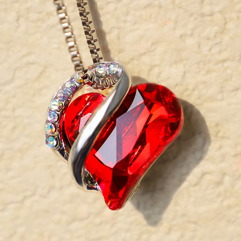 Colgante de collar de energía curativa con piedra natal de corazón de amor de Buddha Stones