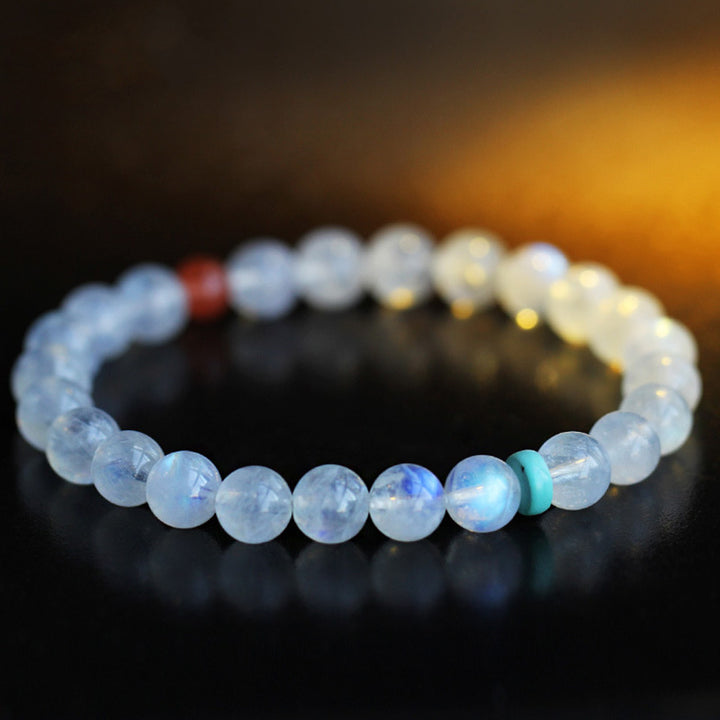 Pulsera Positiva Curativa Calma de Piedra Lunar