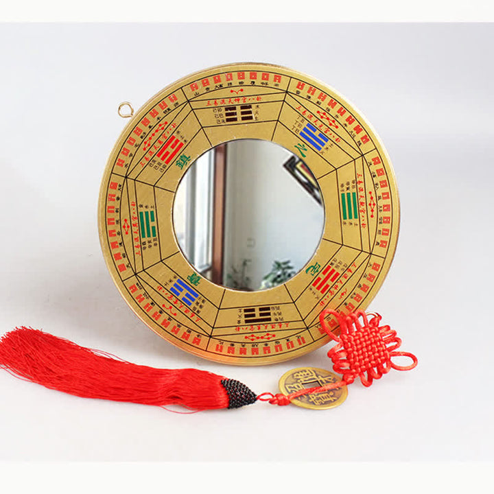 Mapa Feng Shui Bagua Moneda de cobre Equilibrio anudado chino Mapa de energía - 19 centímetros - Mapa Bagua de los Nueve Palacios - Espejo convexo - image 19