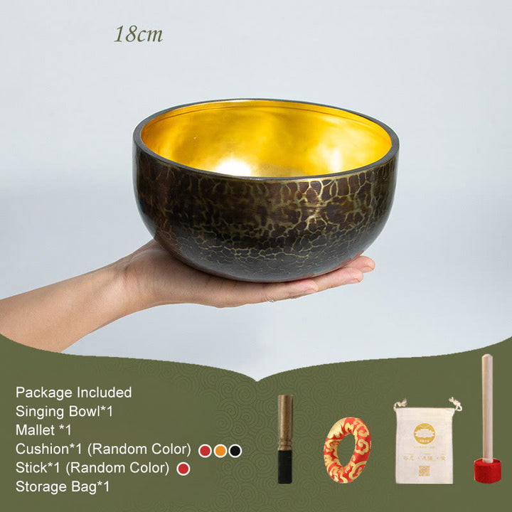 Juego de cuencos tibetanos para meditación, hechos a mano, para sanación, yoga y atención plena. - 18 cm - image 3