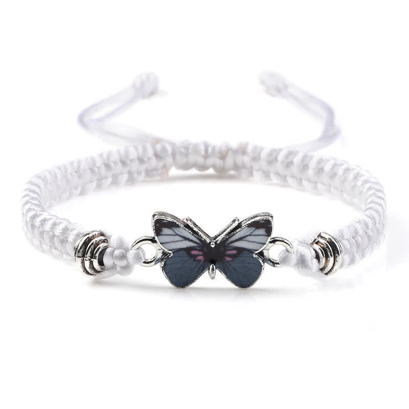 Pulsera con dije de hilo de amor y libertad de mariposa con Buddha Stones