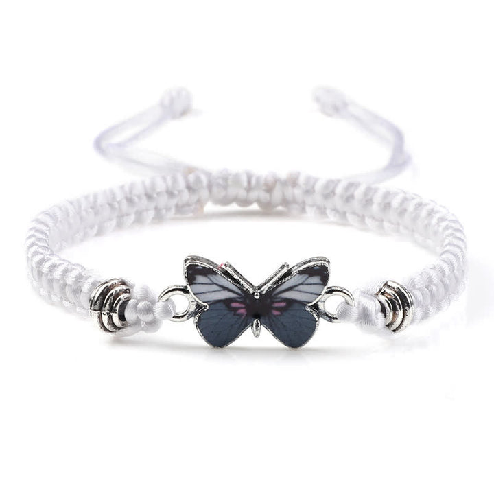 Pulsera con dije de hilo de amor y libertad de mariposa con Buddha Stones