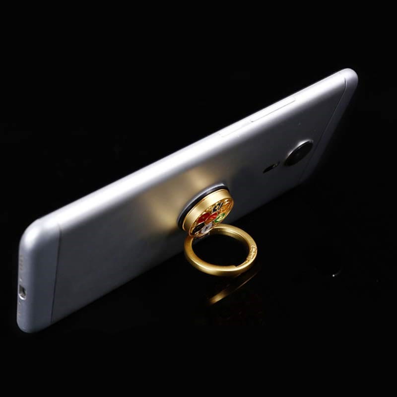 Soporte de anillo para teléfono tibetano Om Mani Padme Hum Peace, decoraciones universales para teléfono