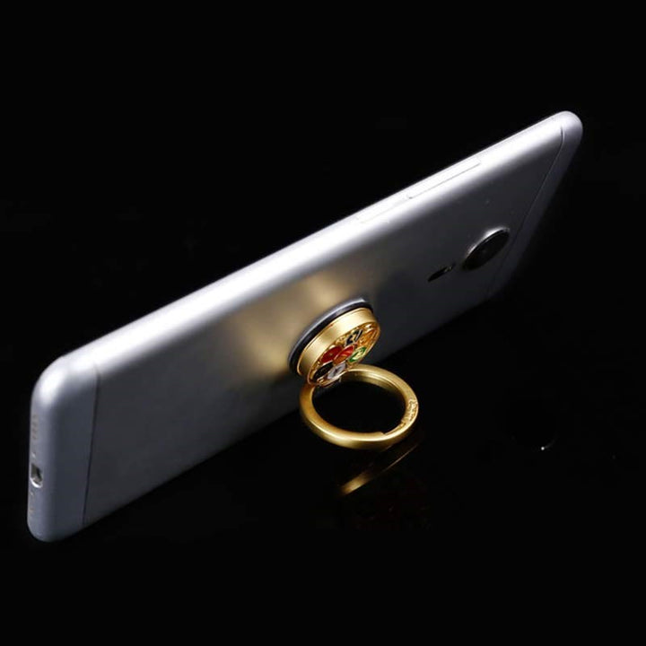 Soporte de anillo para teléfono tibetano Om Mani Padme Hum Peace, decoraciones universales para teléfono