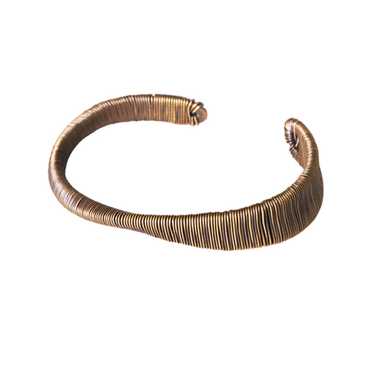 Pulsera ajustable con Buddha Stones, diseño Simple, envuelta en cobre, suerte y riqueza