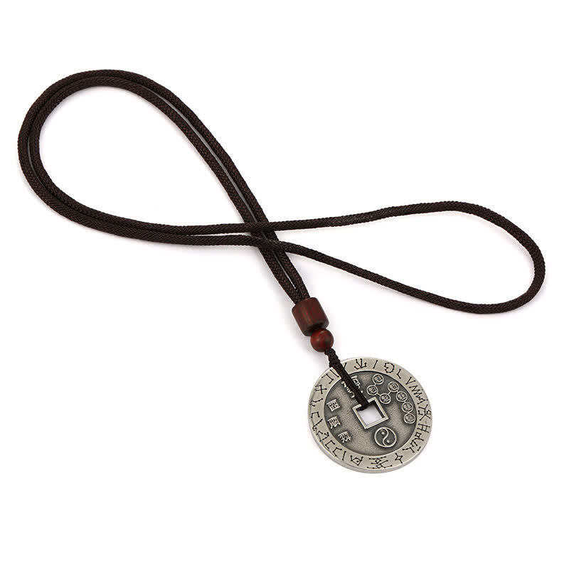 Colgante de collar de energía de equilibrio de estrella de moneda de cobre Bagua Yin Yang de Buddha Stones - image 12