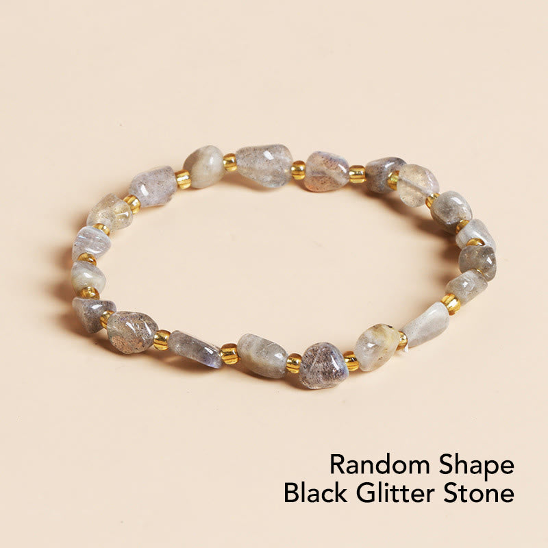 Pulsera de equilibrio de meditación de cristal de piedra de forma irregular natural de Buddha Stones