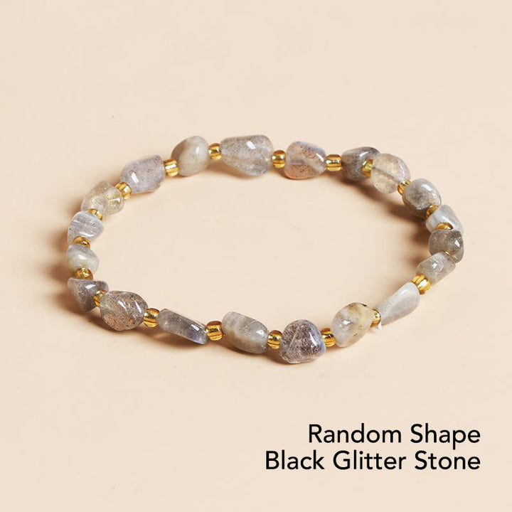 Pulsera de equilibrio de meditación de cristal de piedra de forma irregular natural de Buddha Stones