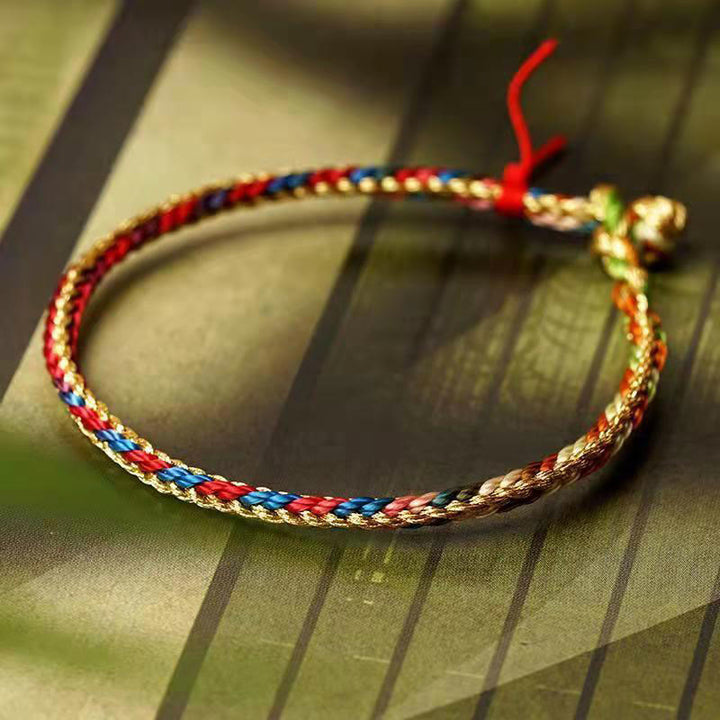 Pulsera trenzada hecha a mano con diseño de personaje Fu Zongzi de plata de ley 925 con Buddha Stones