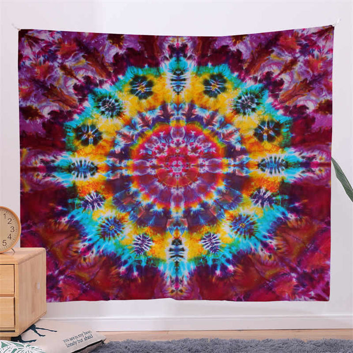 Tapiz con diseño de Mandala bohemio para colgar en la pared, arte de pared, enfoque creativo, decoración para sala de estar y hogar