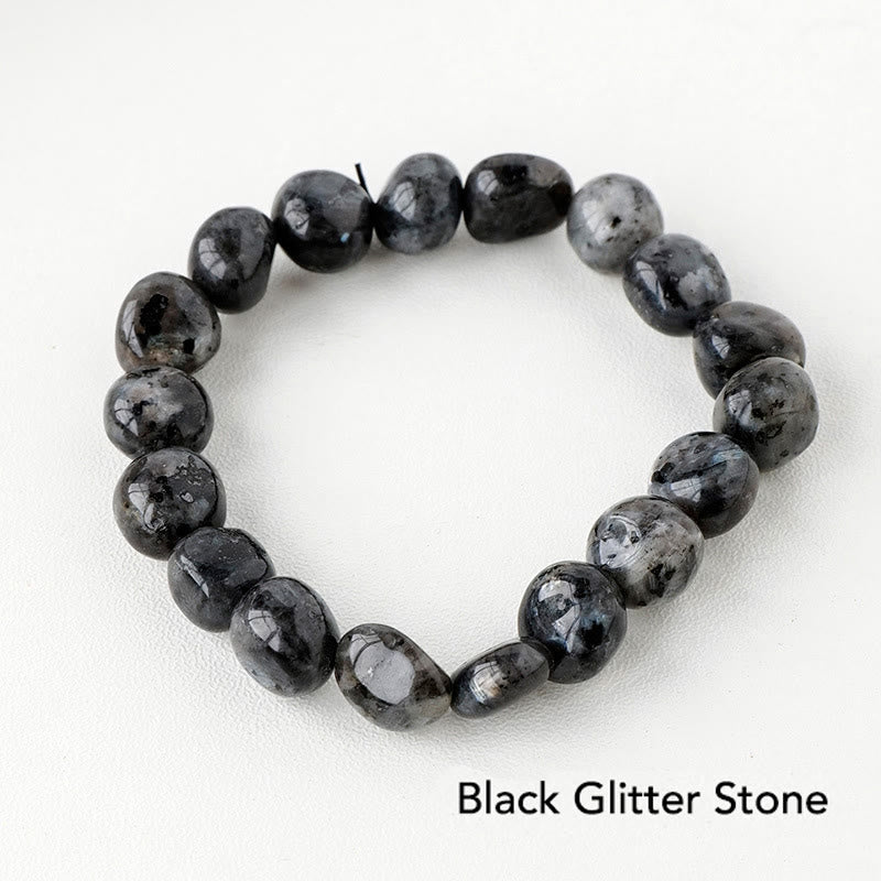 Pulsera de conciencia espiritual de piedra de cristal de forma irregular natural