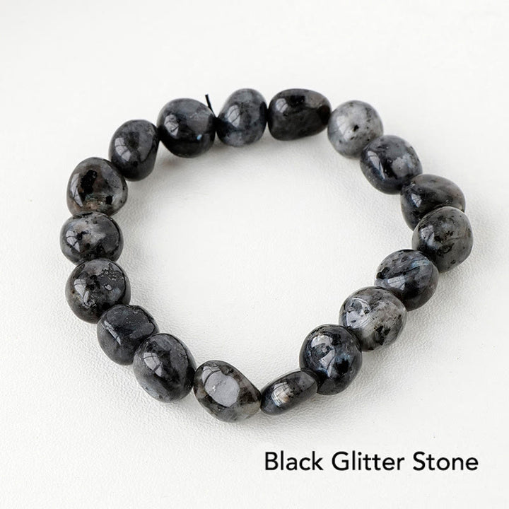Pulsera de conciencia espiritual de piedra de cristal de forma irregular natural