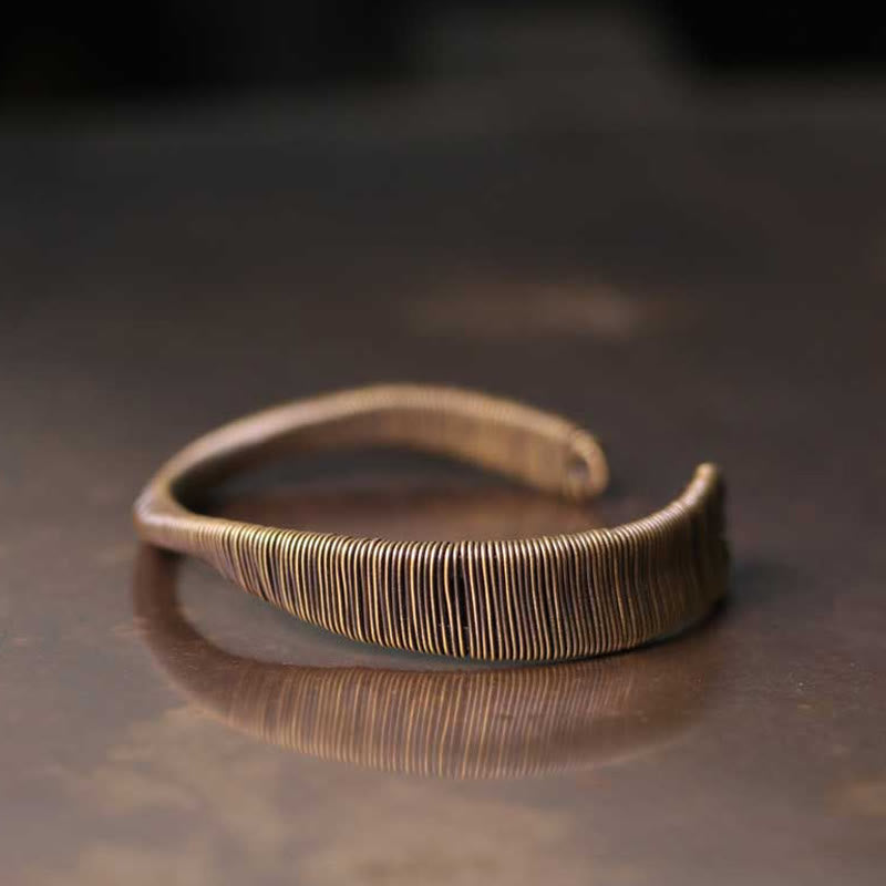 Pulsera ajustable con diseño simple de Buddha Stones, latón, cobre y suerte para la riqueza. - image 2