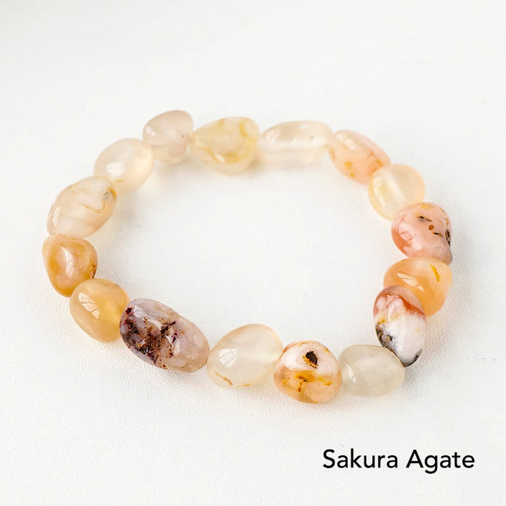 Pulsera de conciencia espiritual de piedra de cristal de forma irregular natural