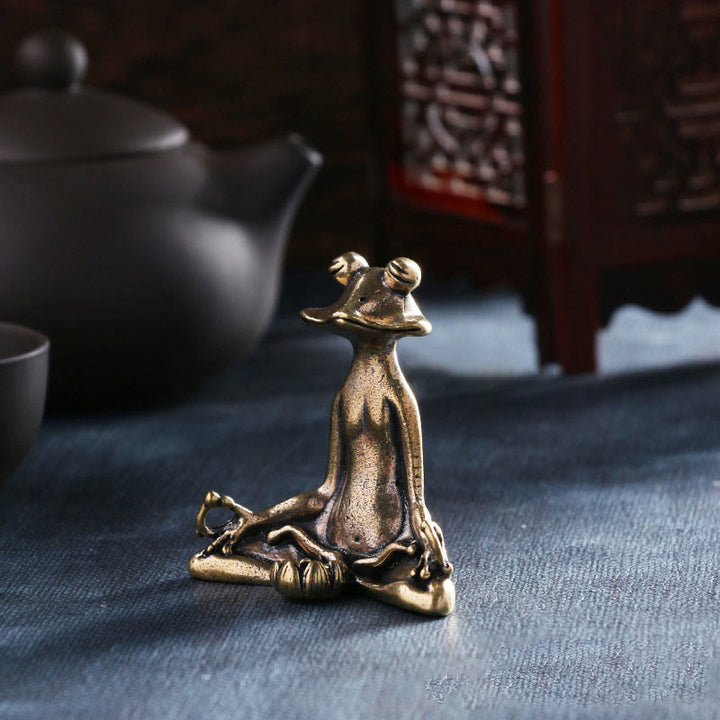 Buddha Stones, Mini Rana pequeña, Tortuga, pez Koi, Caracol, cangrejo, cobre, riqueza, decoración del hogar