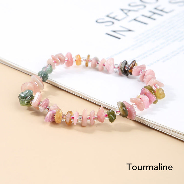 Pulsera de equilibrio de meditación de cristal de piedra de forma irregular natural de Buddha Stones