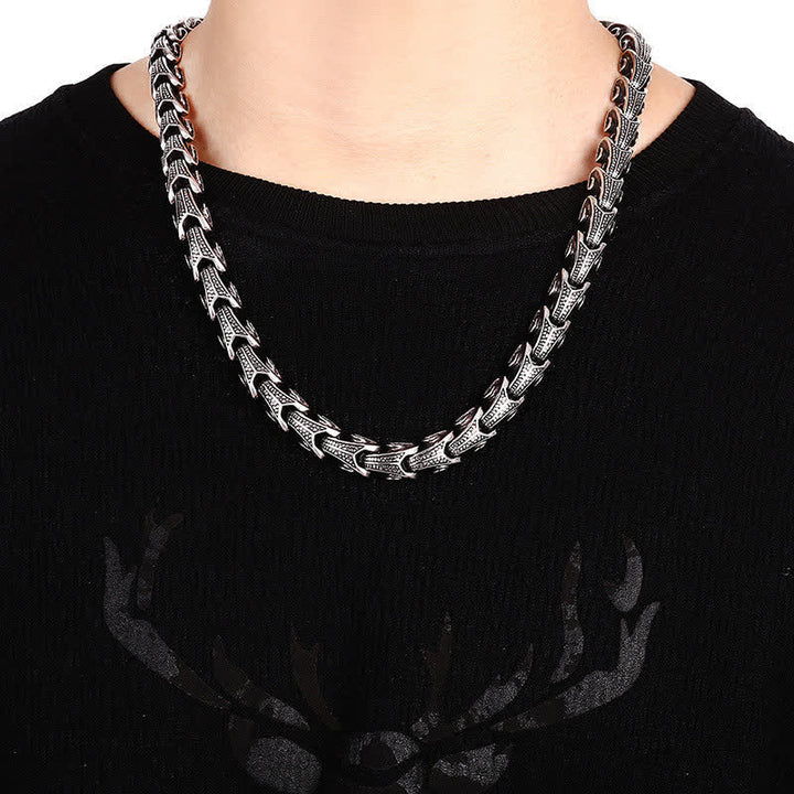 Pulsera con colgante de collar de protección de acero de titanio con diseño de dragón de Buddha Stones - image 15
