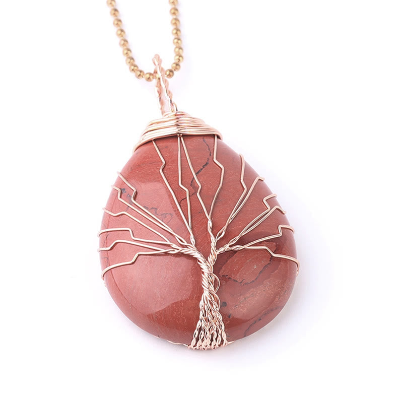 Collar con colgante de energía curativa, árbol de la vida, cristal de cuarzo Natural, Buddha Stones - image 22