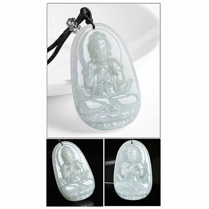 Buddha Stones Zodíaco Chino Buda Natal Jade Riqueza Prosperidad Collar Colgante - image 14