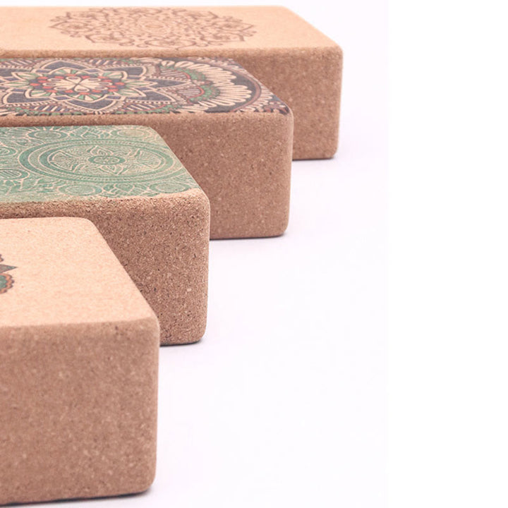 Buddha Stones Bloque de corcho para yoga consciente con mandala tibetano - image 7