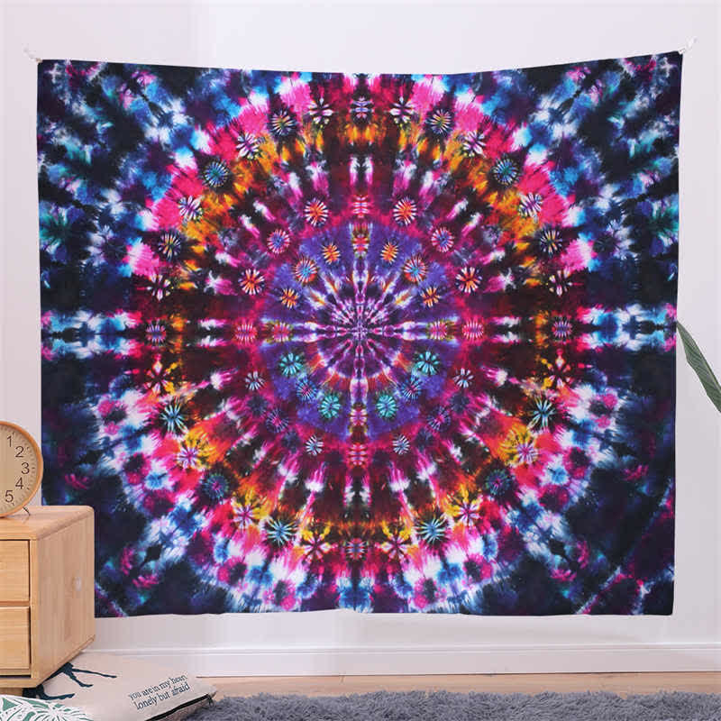 Tapiz con diseño de Mandala bohemio para colgar en la pared, arte de pared, enfoque creativo, decoración para sala de estar y hogar