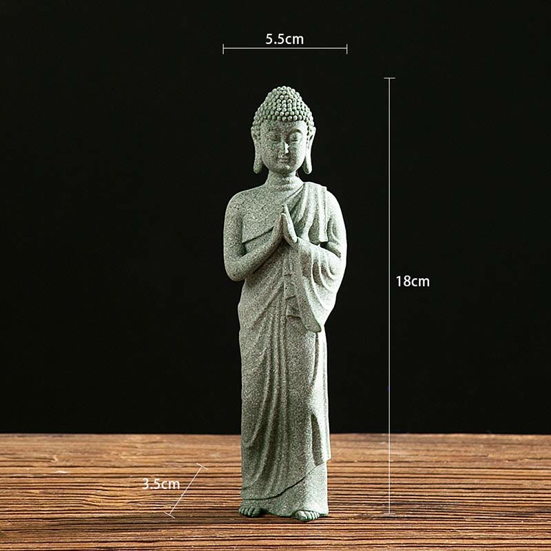 Estatua tibetana de meditación, contemplación, Buda, serenidad, compasión, decoración - De pie orando 5,5*3,5*18 cm - image 11