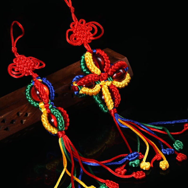 Buddha Stones, bendición tibetana, decoración de nudo Vajra de la suerte