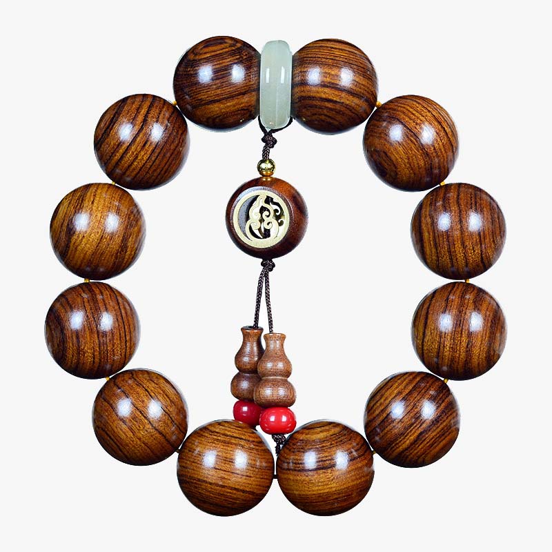 Pulsera con dije de Buddha Stones, palisandro, calidez, calma