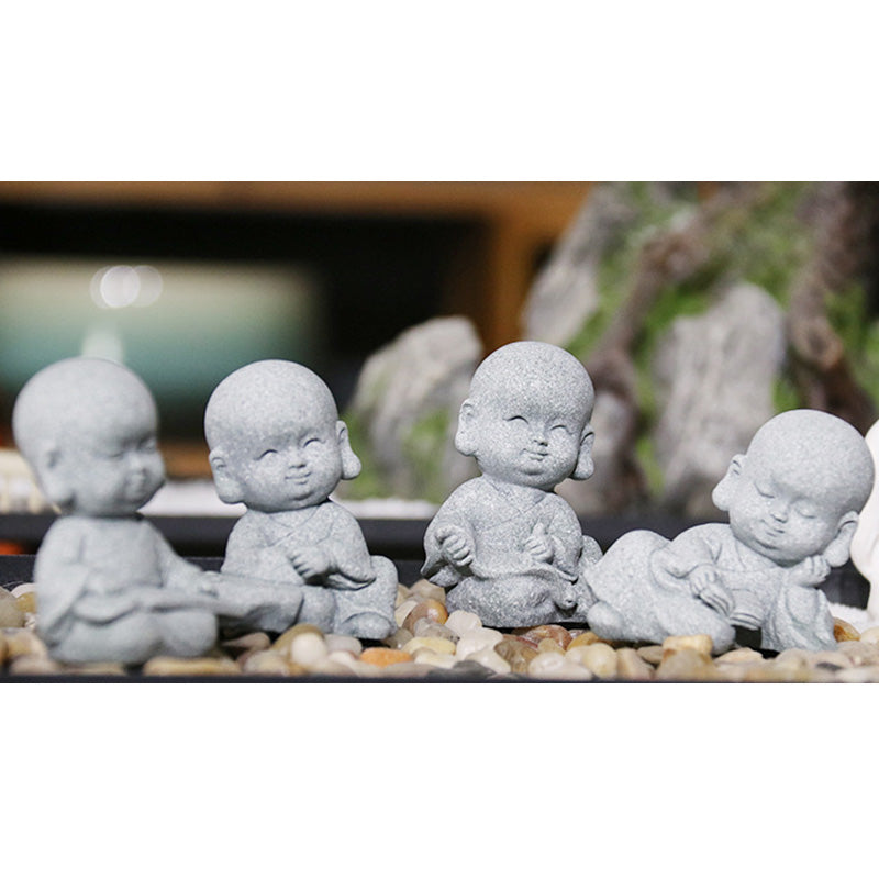 Buddha Stones meditación oración monje estatua de Buda serenidad decoración del hogar