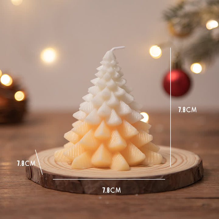 Regalo de vela de cera de soja perfumado árbol de Navidad para amigos de la familia