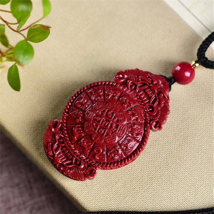Buddha Stones, Buda sonriente, Yin Yang, calabaza del zodiaco chino, colgante de collar con bendición de cinabrio Natural - image 17