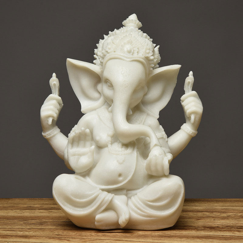 Estatua de elefante Ganesh Ganpati de Buddha Stones , bendición de riqueza, decoración del hogar