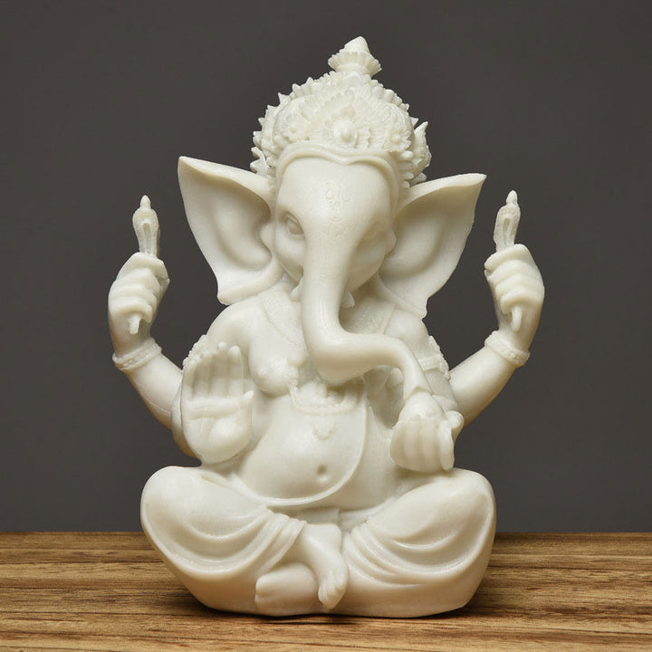 Estatua de elefante Ganesh Ganpati de Buddha Stones , bendición de riqueza, decoración del hogar