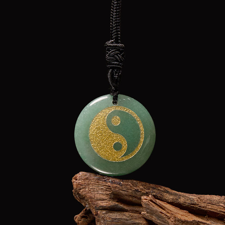 Buddha Stones, varios cristales, amatista, ojo de tigre, Aventurina verde, Yin Yang, collar espiritual, colgante