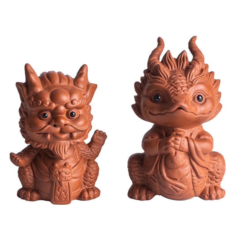 Buddha Stones, dragón de la suerte, riqueza, té, mascota, figura decorativa de arcilla púrpura, decoración - image 18