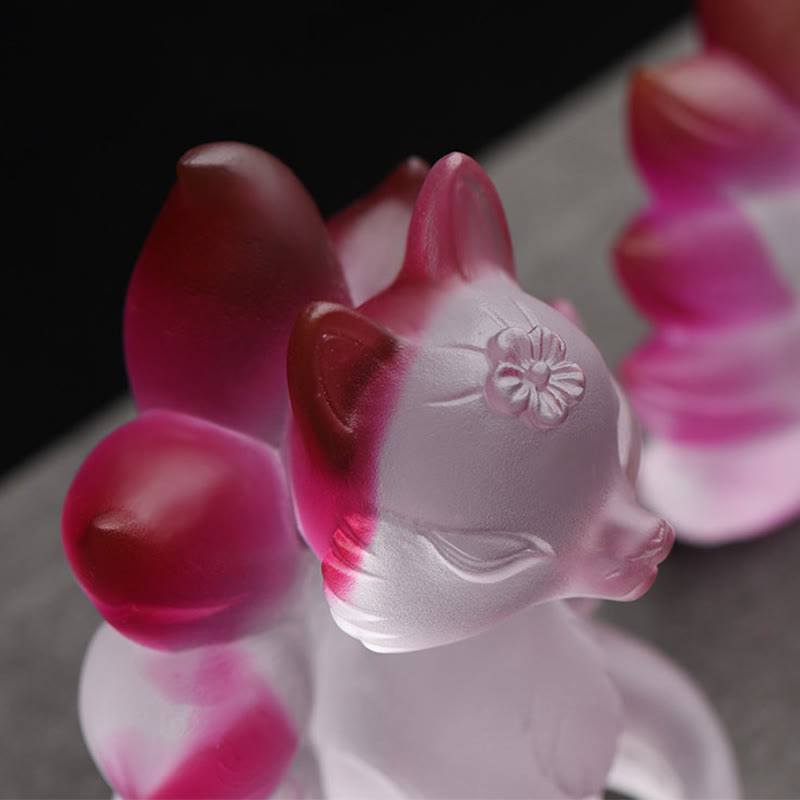 Buddha Stones, pequeño zorro de nueve colas, éxito, fuerza, decoración del hogar - image 6