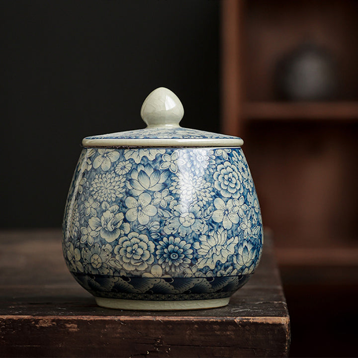 Buddha Stones porcelana azul y blanca té chino Gongfu cerámica tetera de kungfú taza filtro de té bote