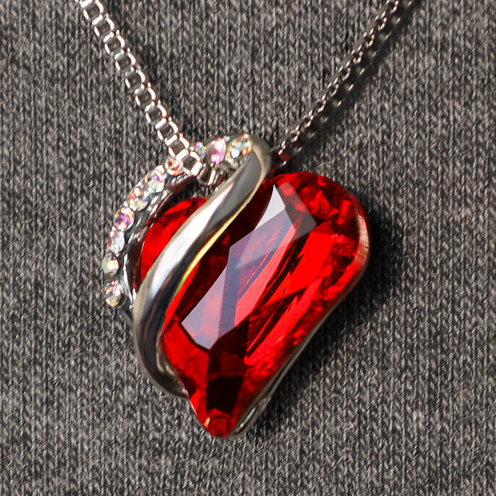 Colgante de collar de energía curativa con piedra natal de corazón de amor de Buddha Stones