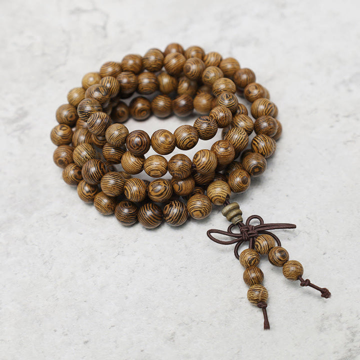 Pulsera de cuentas de Mala con Buddha Stones , 108, oración, meditación, sándalo, elástica - image 14